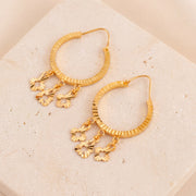 Hoop Earrings D18 - (V1) on travertine