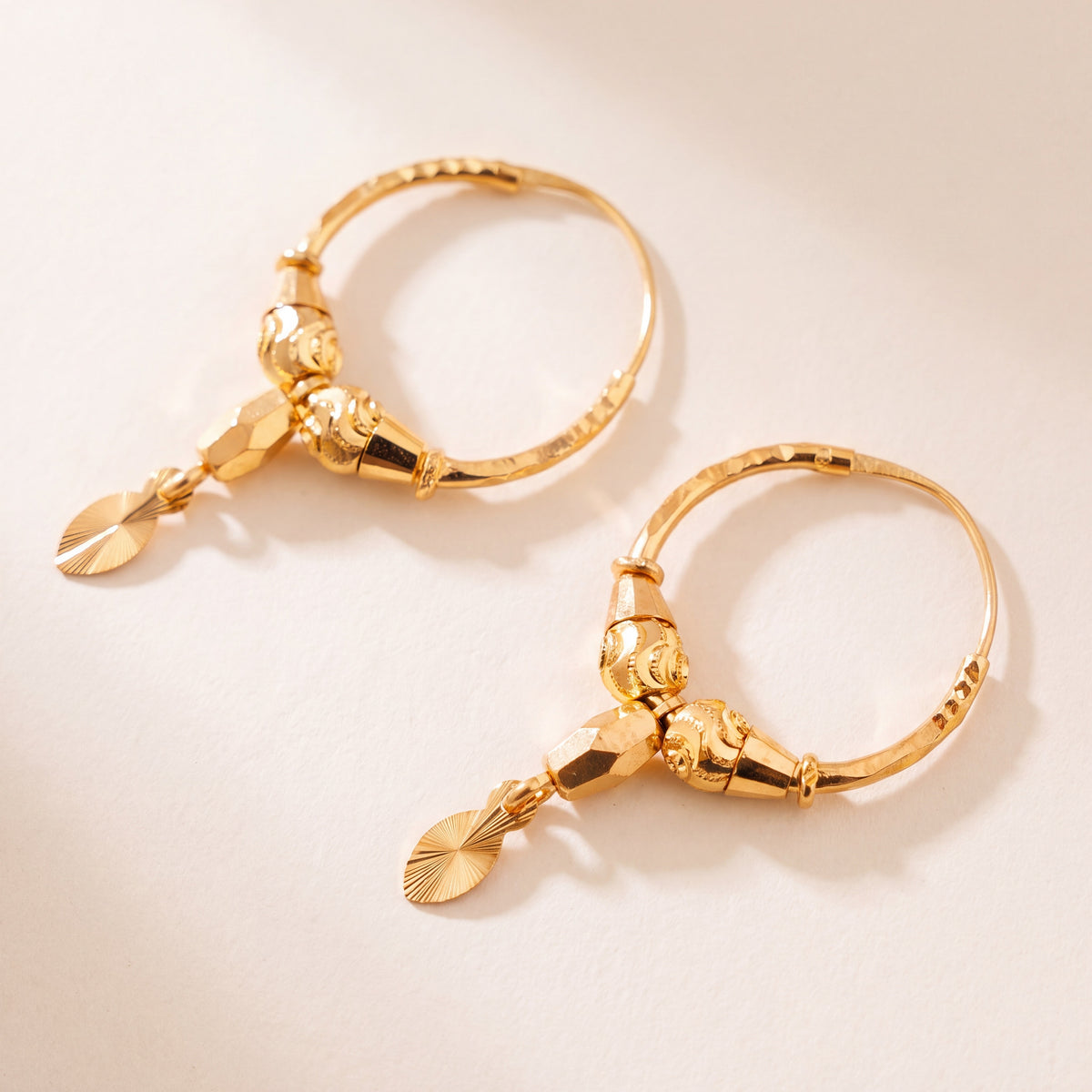 Hoop Earrings D24- (V1), 925 silver 24K gold plated