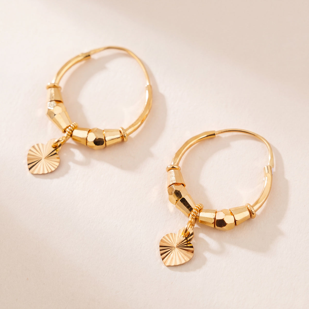 Hoop Earrings D29- (V1), 925 silver 24K gold plated