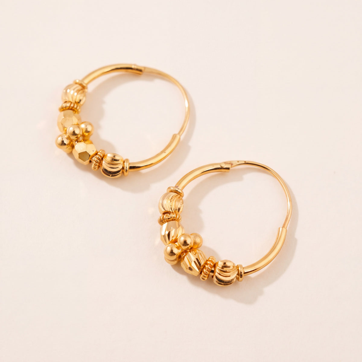 Hoop Earrings D31- (V1), 925 silver 24K gold plated