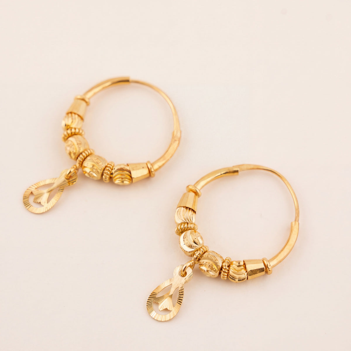 Hoop Earrings D36- (V1), 925 silver 24K gold plated
