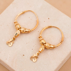 Hoop Earrings D37- (V1) on travertine