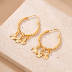 Hoop Earrings D6 - (V1) on travertine