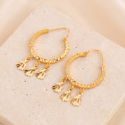 Hoop Earrings D8 - (V1) on travertine
