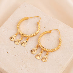Hoop Earrings D8 - (V1) on travertine