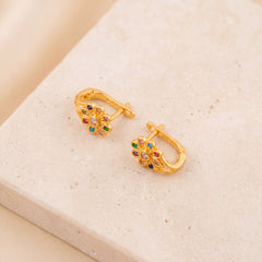 Huggie  Earrings (D2) on travertine