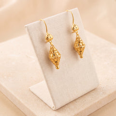 Kid's Bead Drop Earrings (D10) on travertine