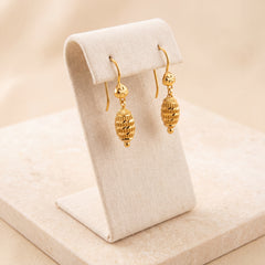 Kid's Bead Drop Earrings (D12) on travertine