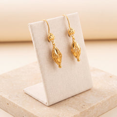 Kid's Bead Drop Earrings (D4) on travertine