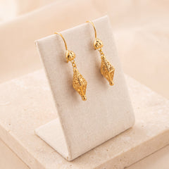 Kid's Bead Drop Earrings (D5) on travertine