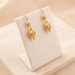 Kid's Bead Drop Earrings (D7) on travertine