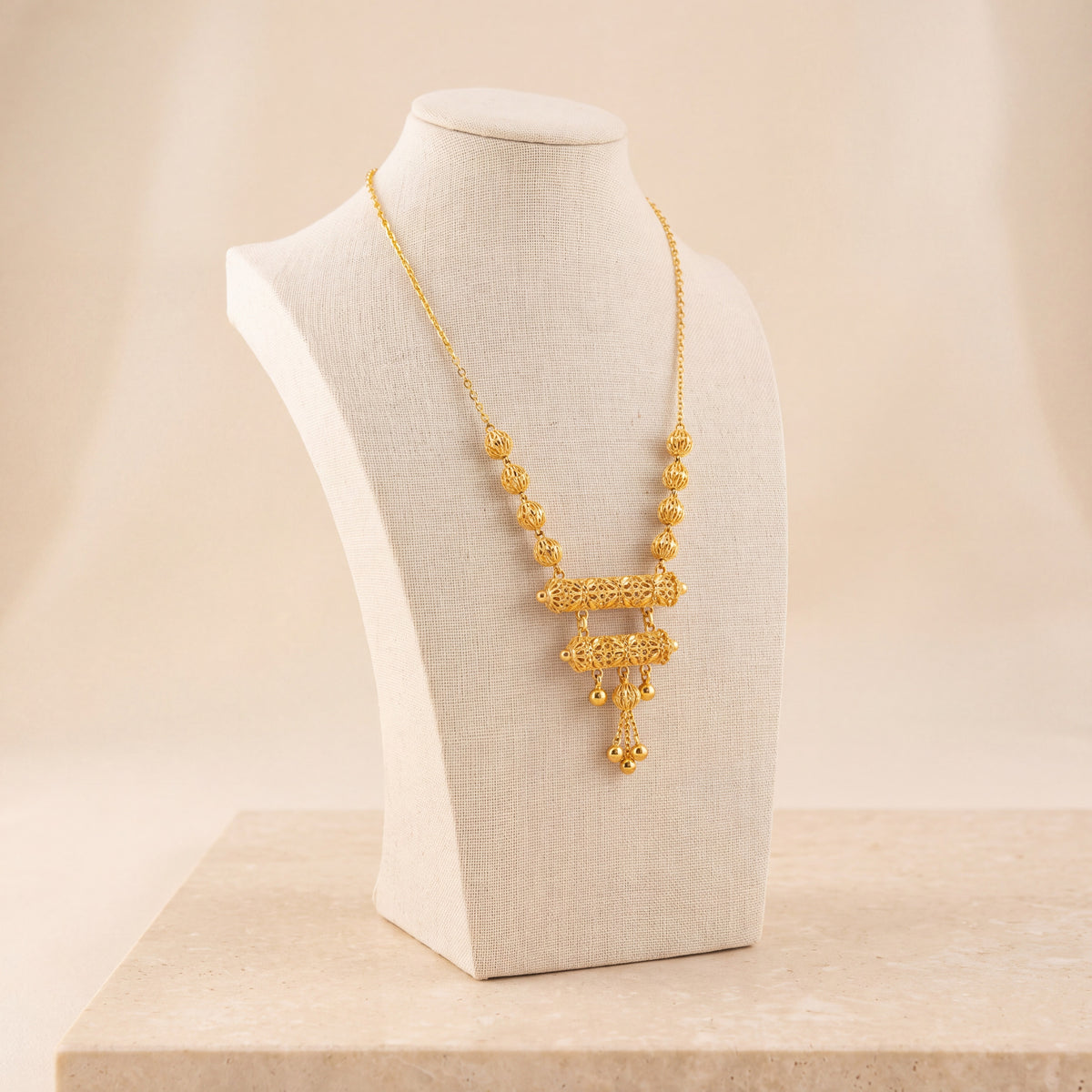 Kids 2 Step RP Mala Necklace 11 on travertine