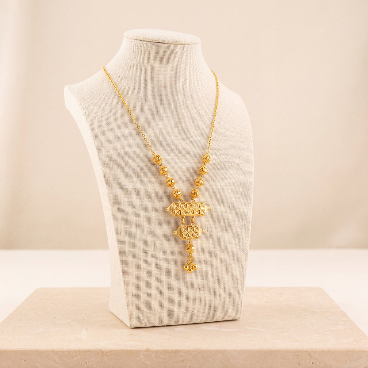 Kids 2 Step RP Mala Necklace 20 on travertine