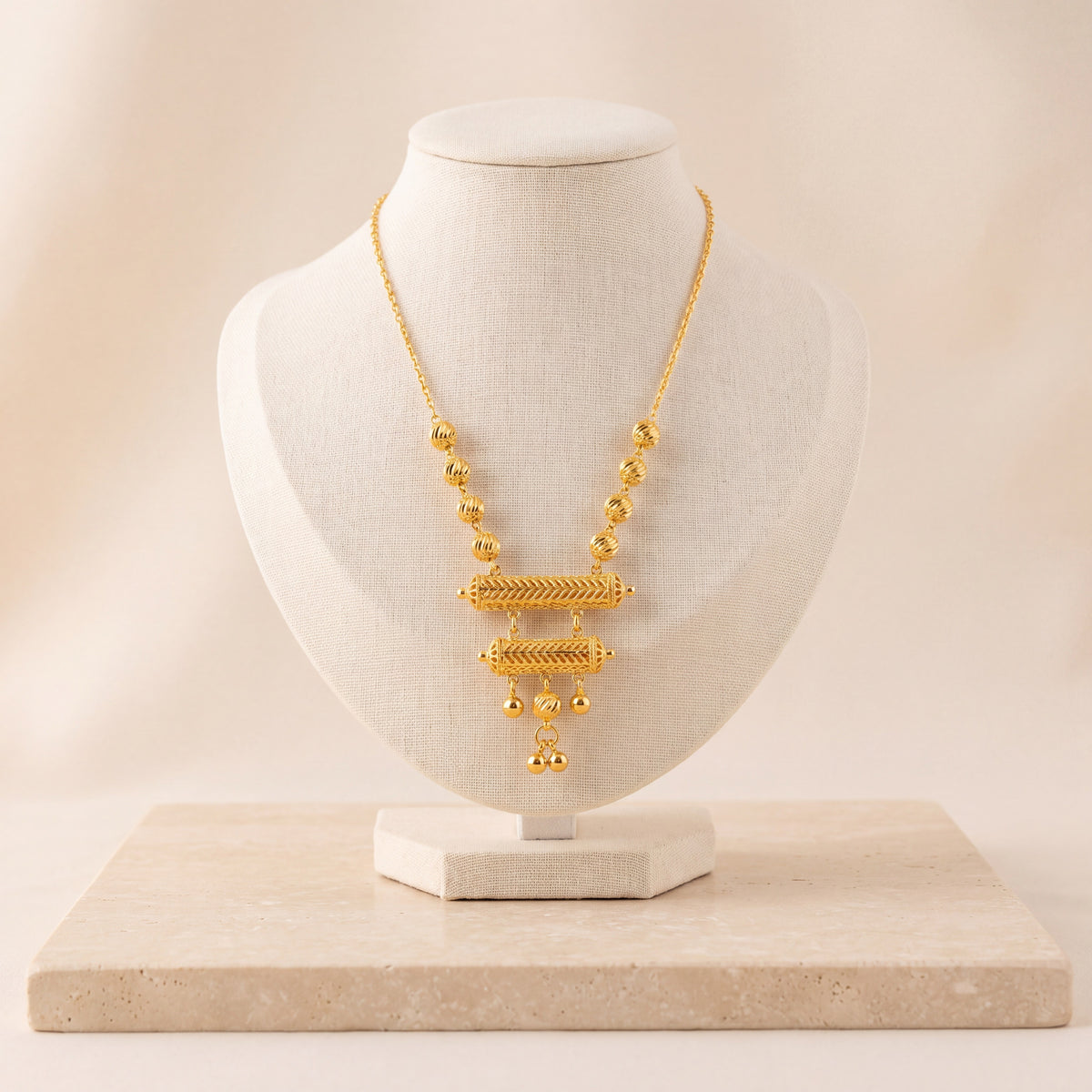 Kids 2 Step RP Mala Necklace 8 on travertine