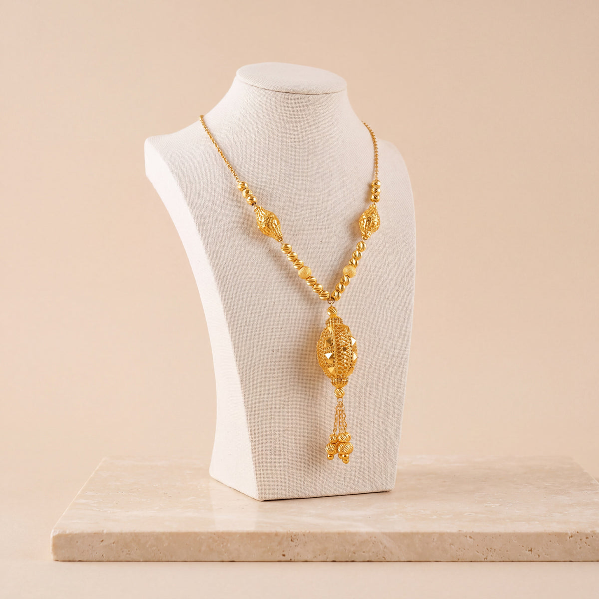Kids 3 Piece RP Mala Necklace 10 on travertine