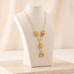 Kids 3 Piece RP Mala Necklace 21 on travertine