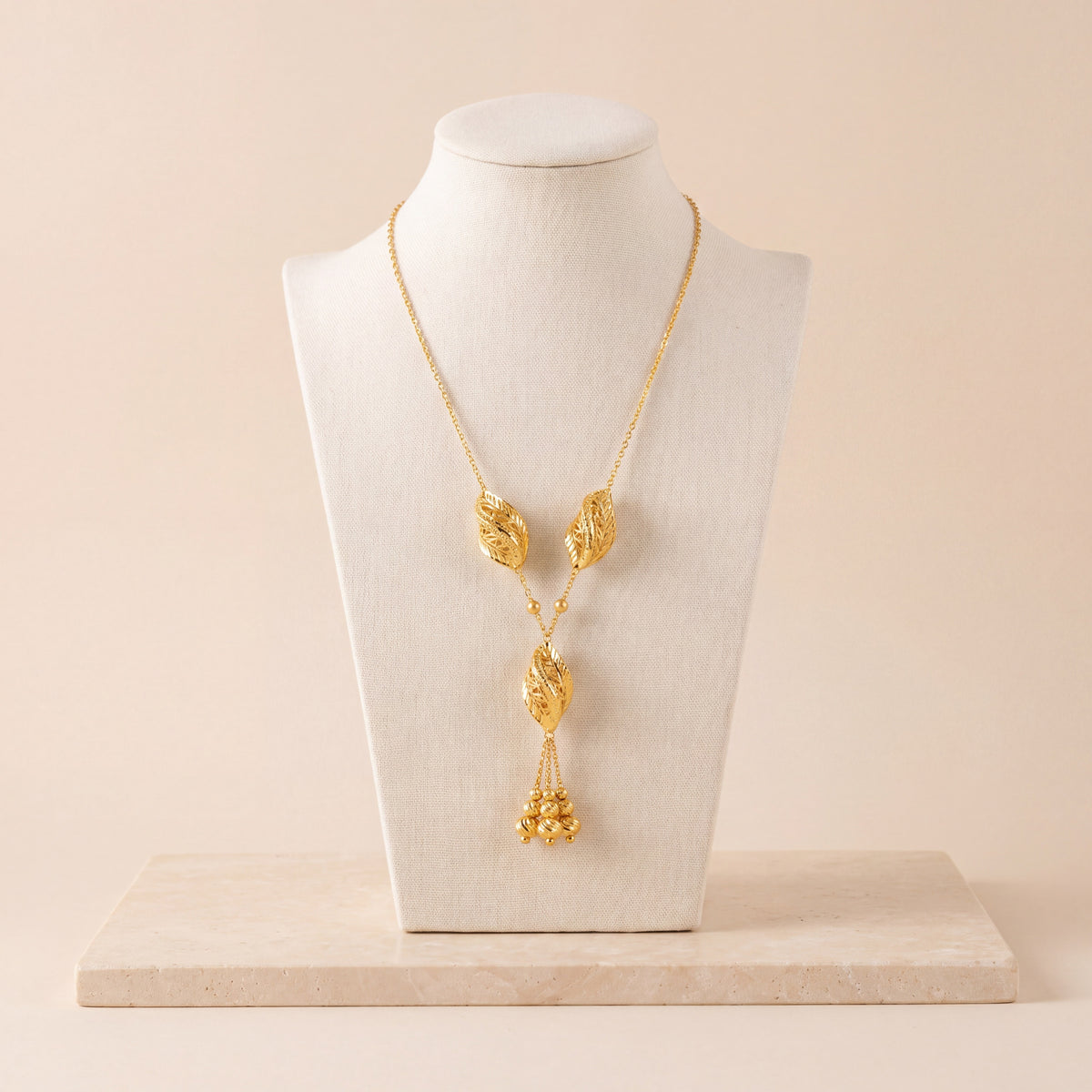 Kids 3 Piece RP Mala Necklace 26 on travertine