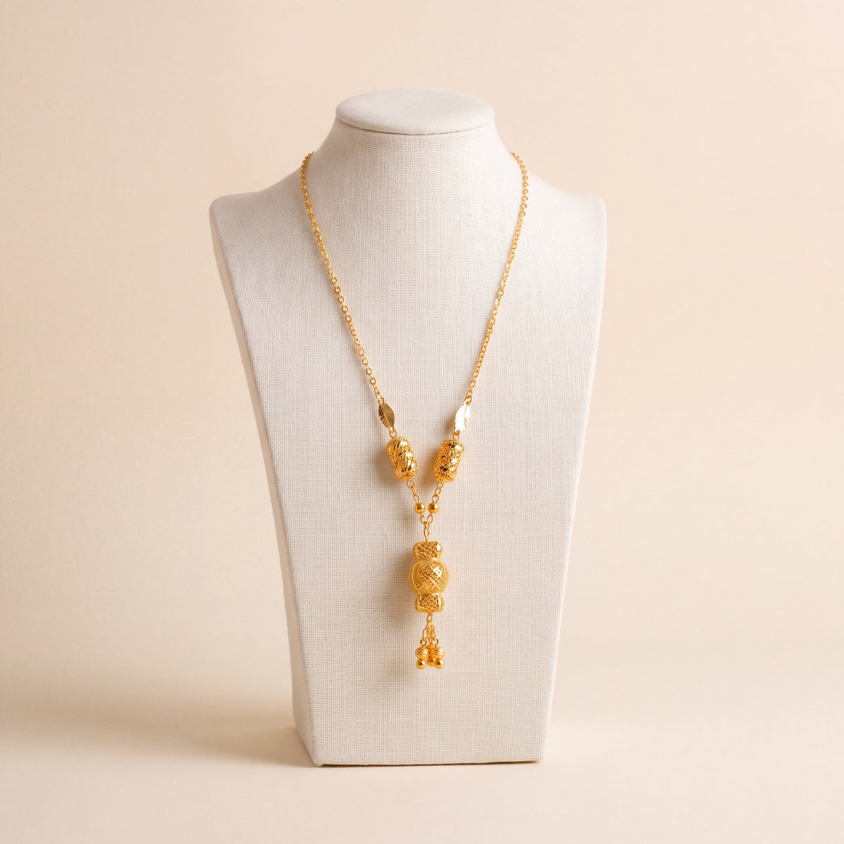Kids 3 Piece RP Mala Necklace 7, 925 silver 24K gold plated