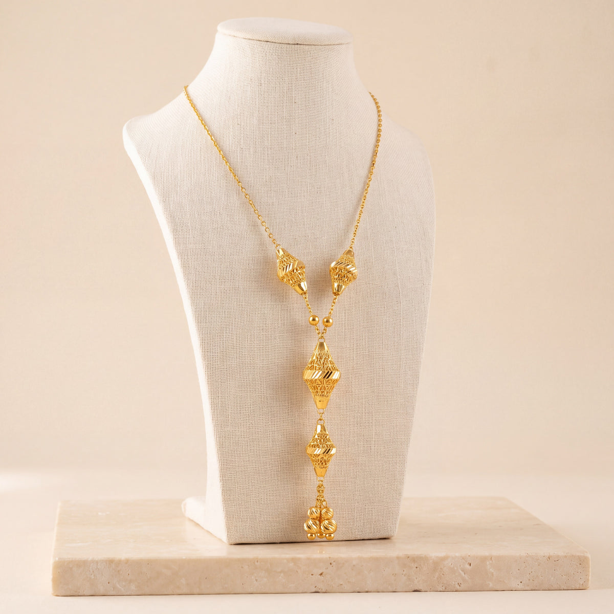 Kids 4 Piece RP Mala Necklace 6 on travertine