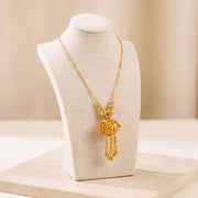 Kids Barrel Mala Necklace 2 on travertine