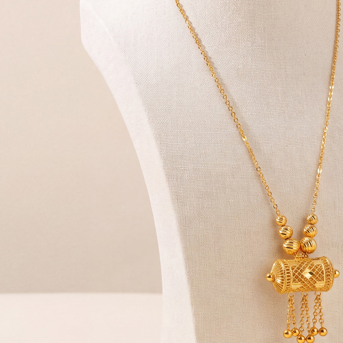 Kids Barrel Mala Necklace 33 design detail