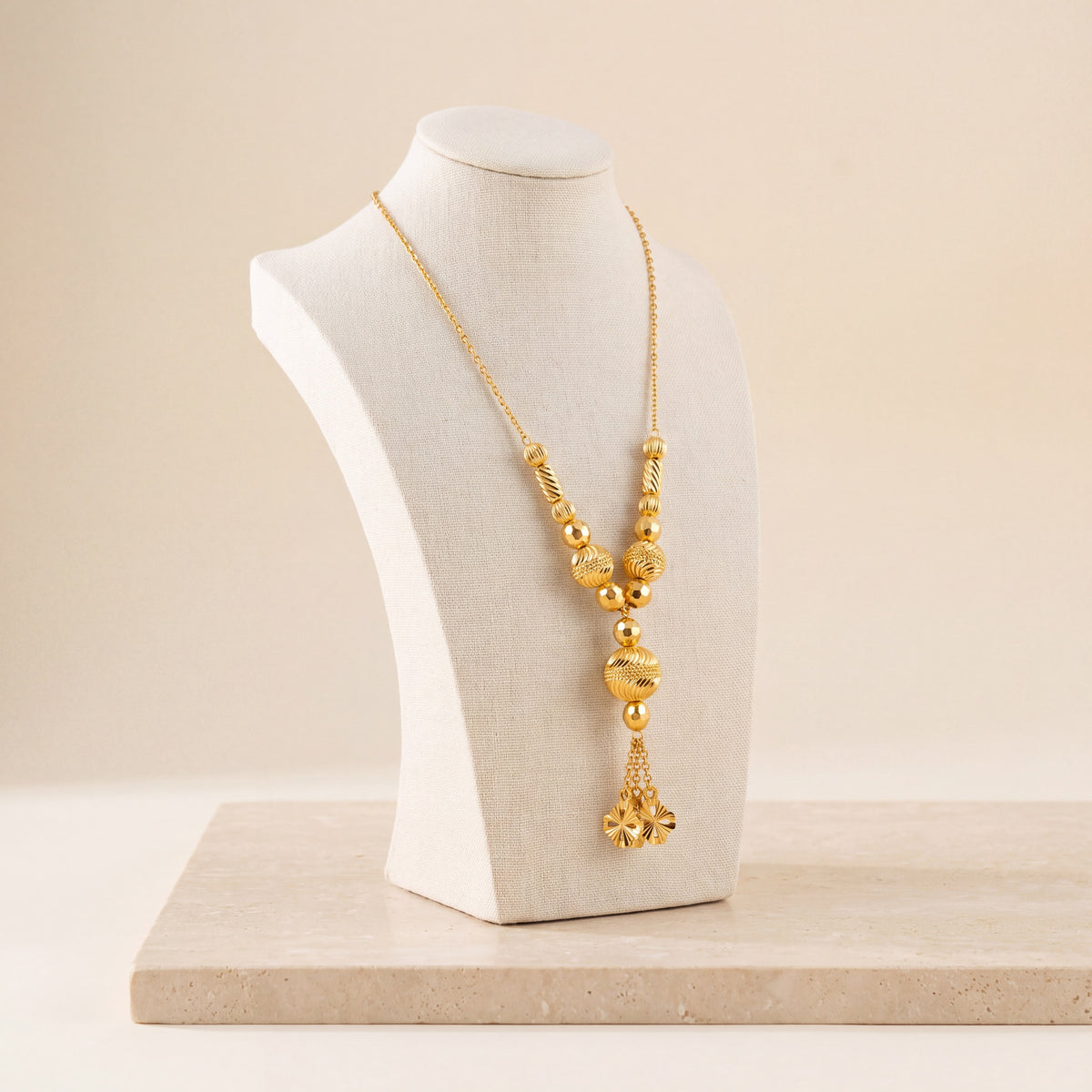 Kids Beads Mala Necklace 1 on travertine