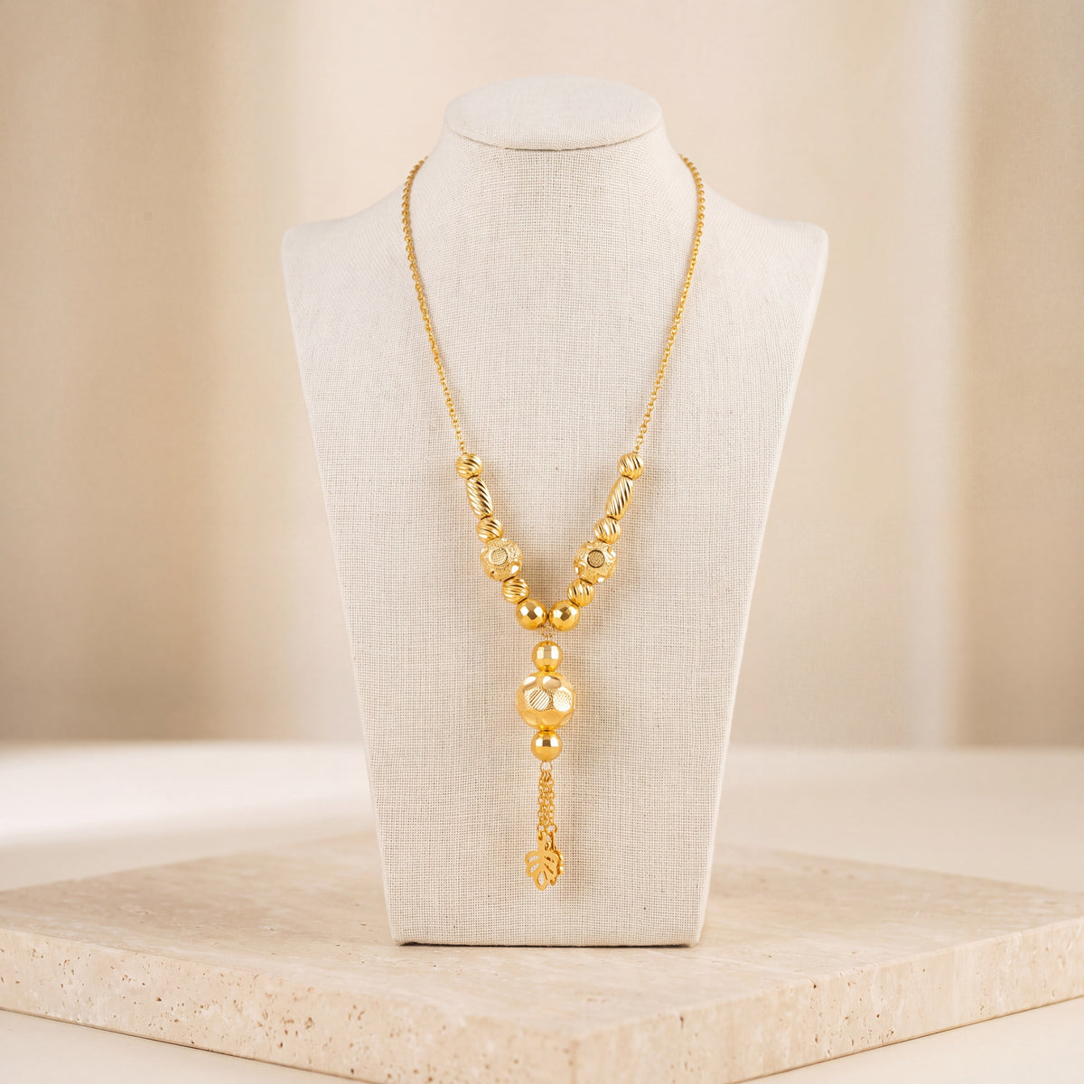 Kids Beads Mala Necklace 2 on travertine