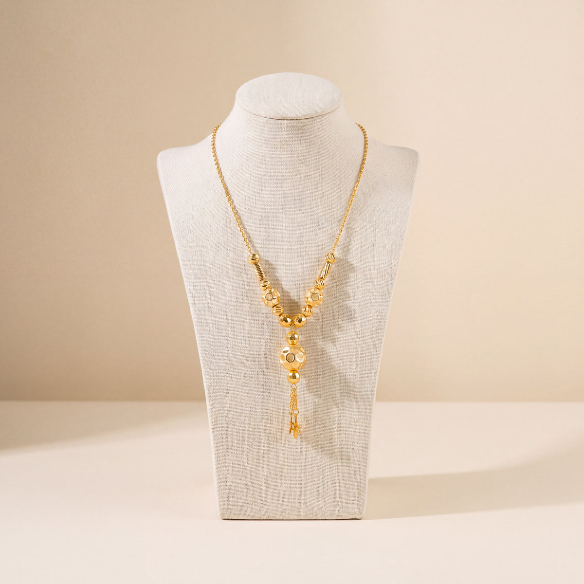 Kids Beads Mala Necklace 2, 925 silver 24K gold plated