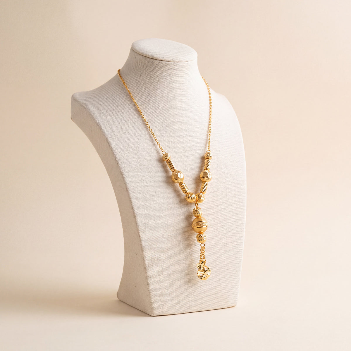Kids Beads Mala Necklace 6, 925 silver 24K gold plated