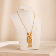 Kids Casting Mala Necklace 1 on travertine