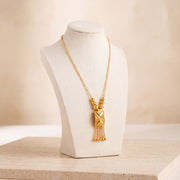 Kids Casting Mala Necklace 2 on travertine