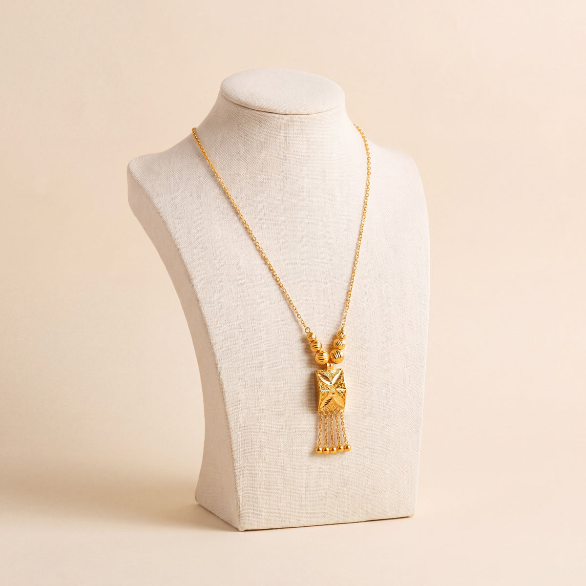 Kids Casting Mala Necklace 2, 925 silver 24K gold plated