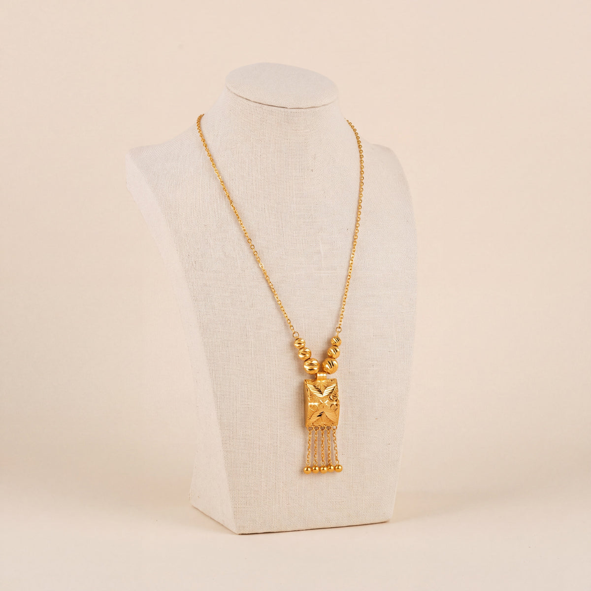 Kids Casting Mala Necklace 3, 925 silver 24K gold plated