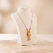 Kids Casting Mala Necklace 5 on travertine