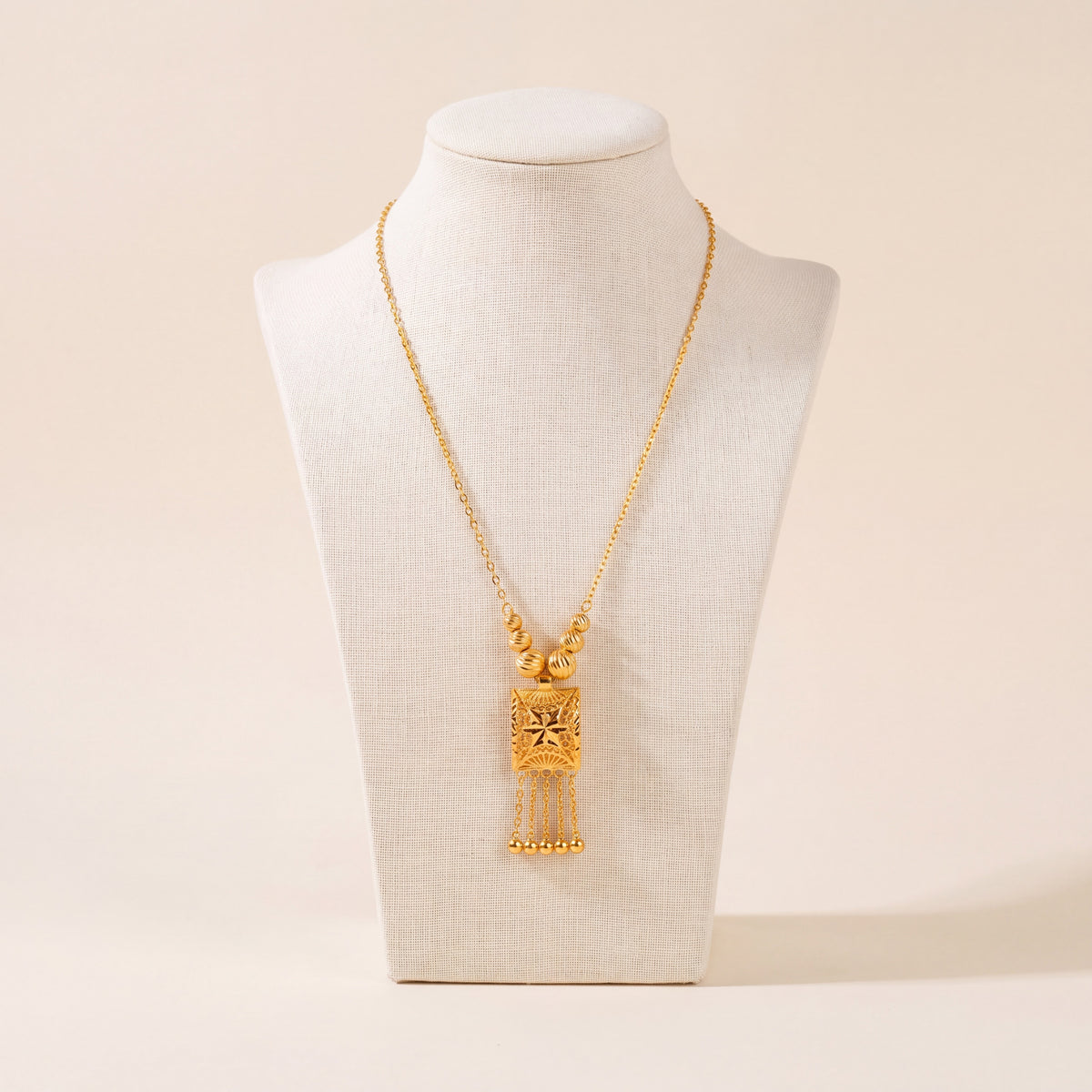 Kids Casting Mala Necklace 8, 925 silver 24K gold plated