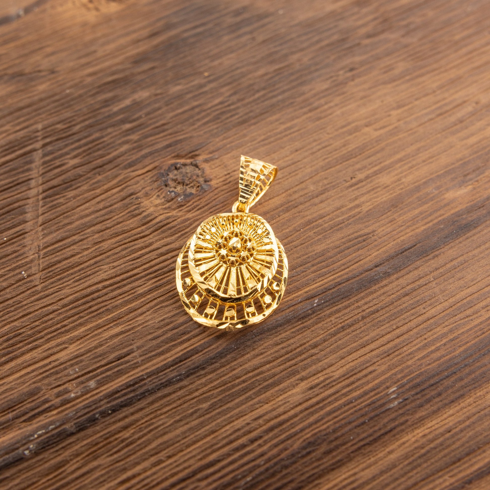 Kid's Casting Pendants D48 — 925 silver, 24K gold-plated pendant