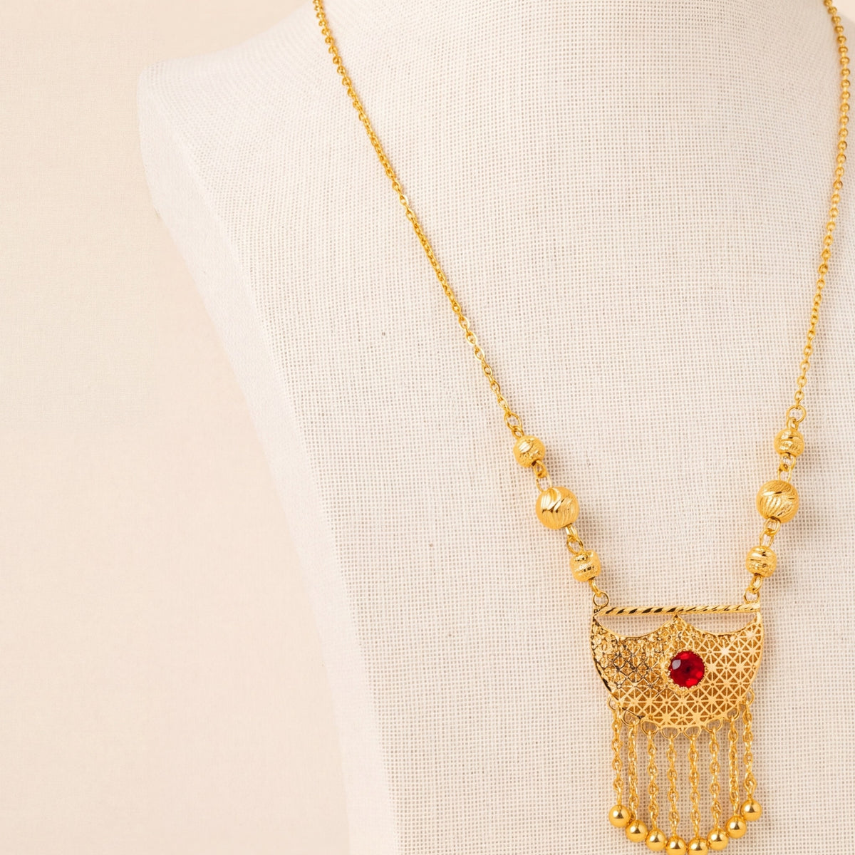 Kids Moon Mala Necklace with Stone 4 design detail