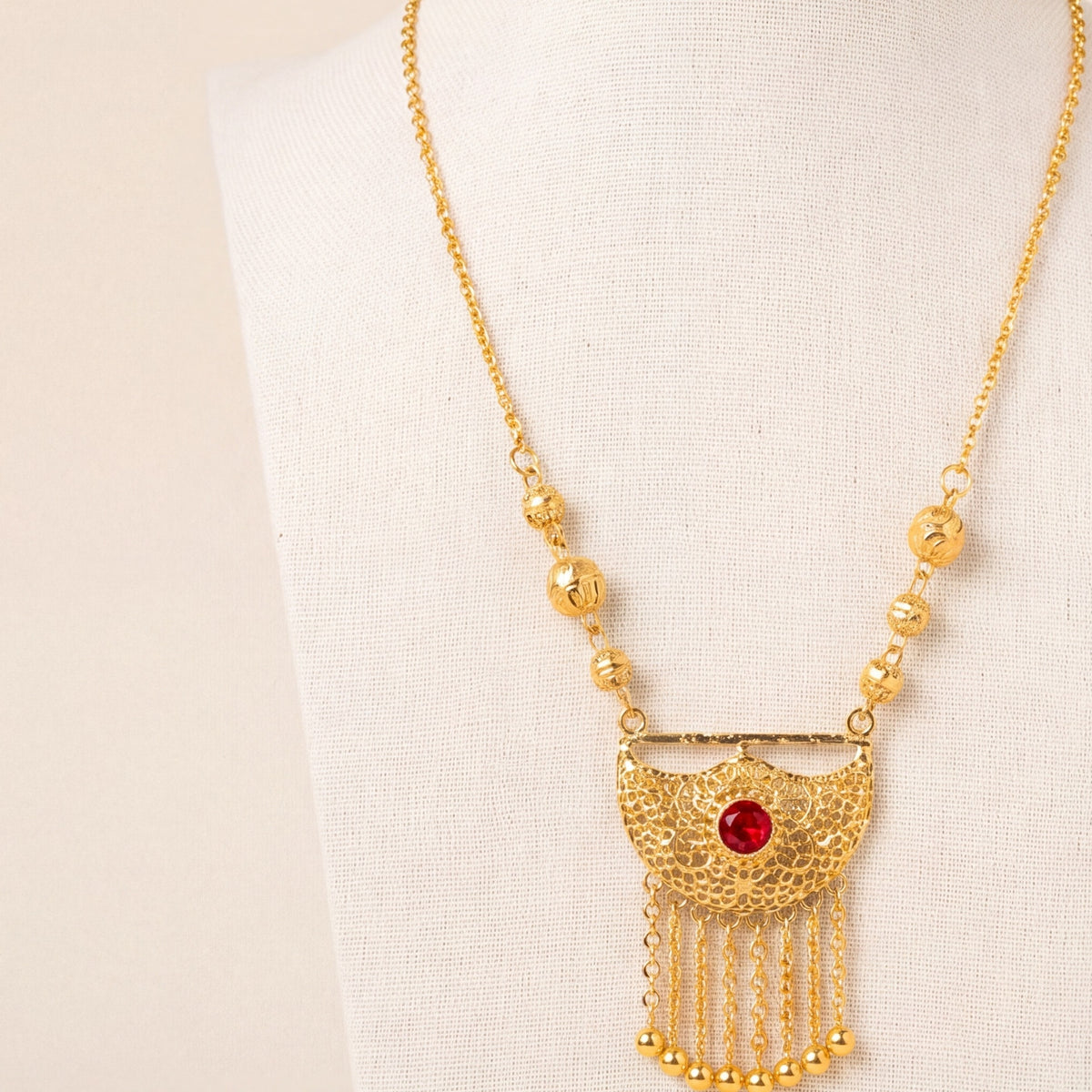 Kids Moon Mala Necklace with Stone 5 design detail