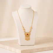Kids Moon Mala Necklace with Stone 5 on travertine