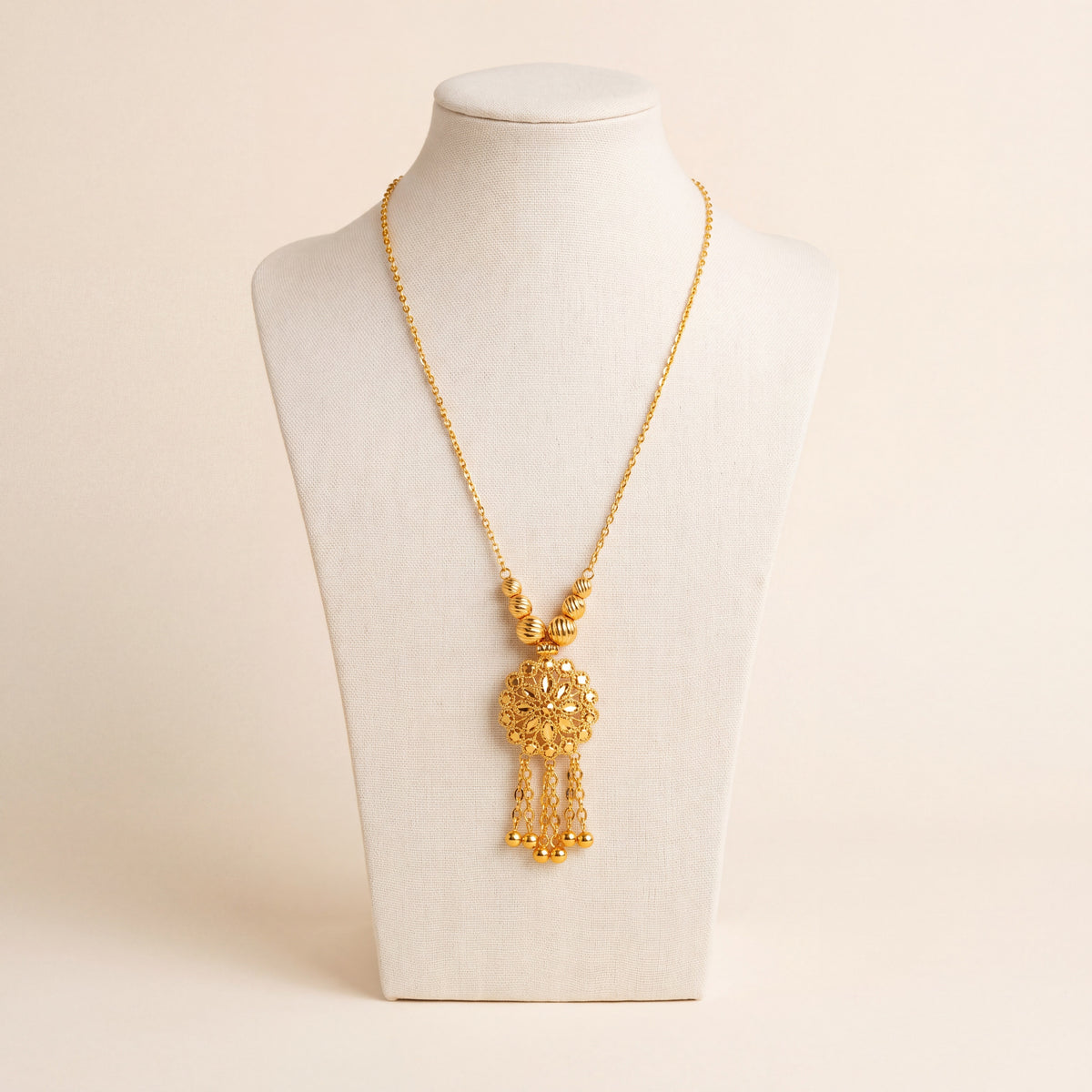 Kids RP Mala Necklace 1, 925 silver 24K gold plated