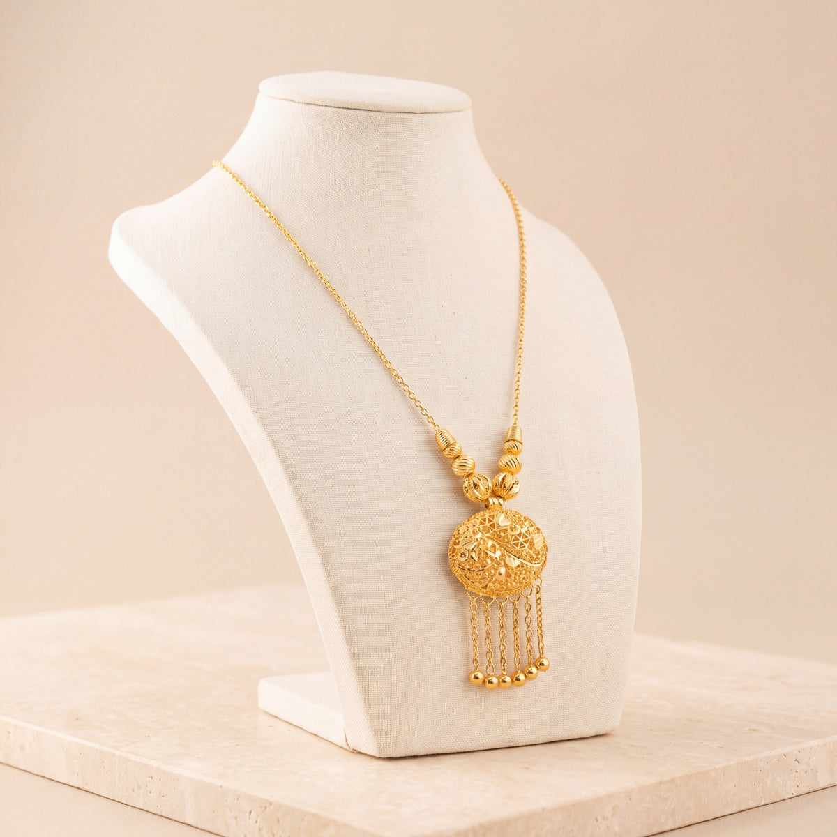 Kids RP Mala Necklace 17 on travertine