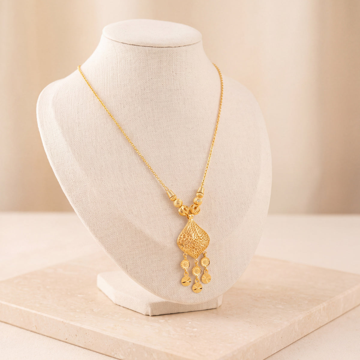 Kids RP Mala Necklace 19 on travertine