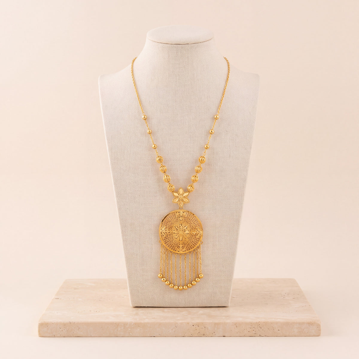 Kids RP Mala Necklace 20 on travertine
