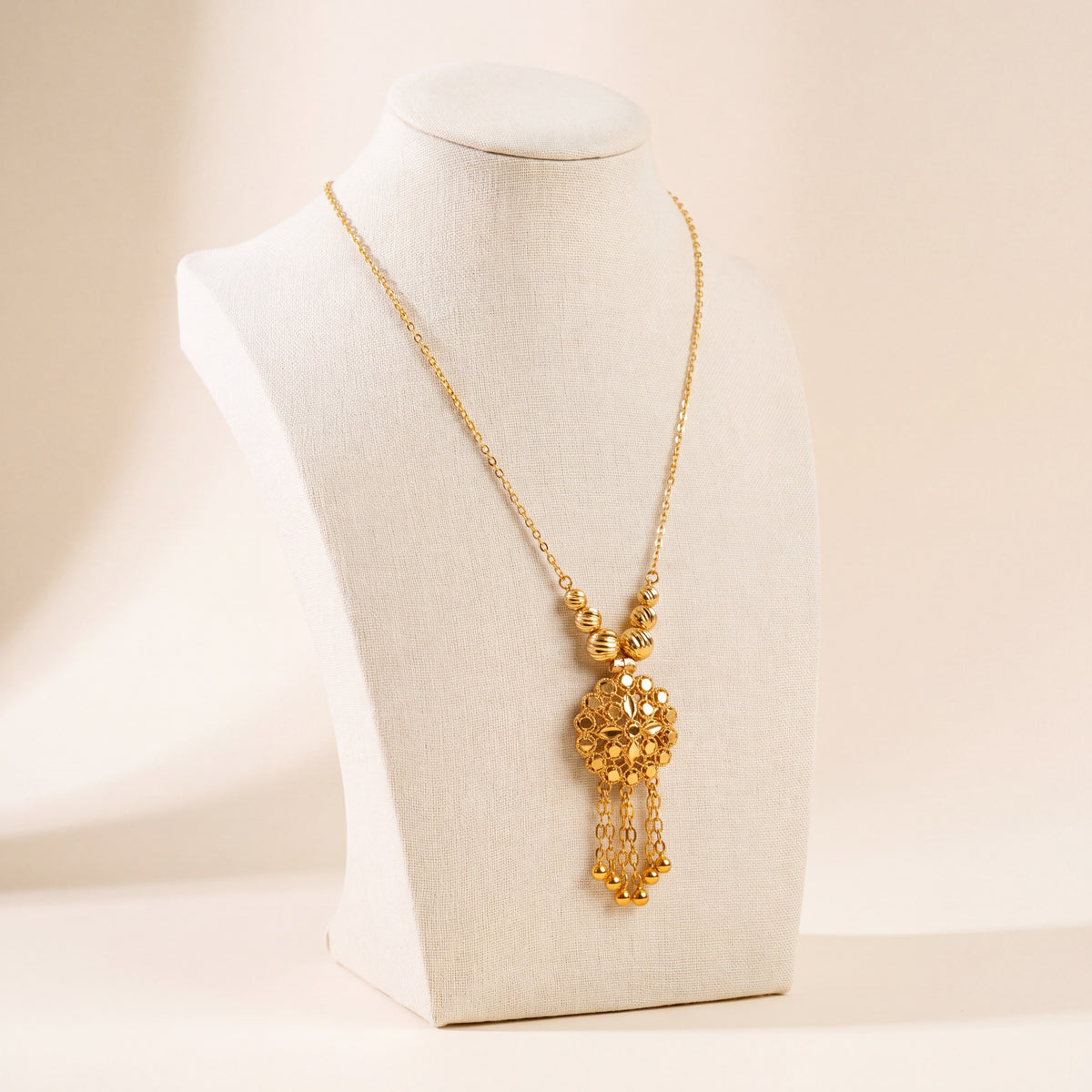 Kids RP Mala Necklace 4, 925 silver 24K gold plated