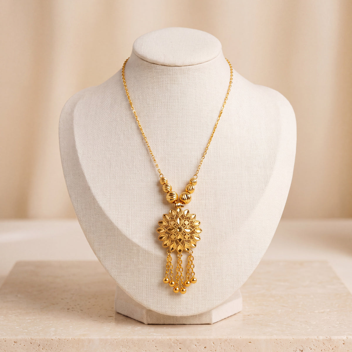 Kids RP Mala Necklace 5 on travertine