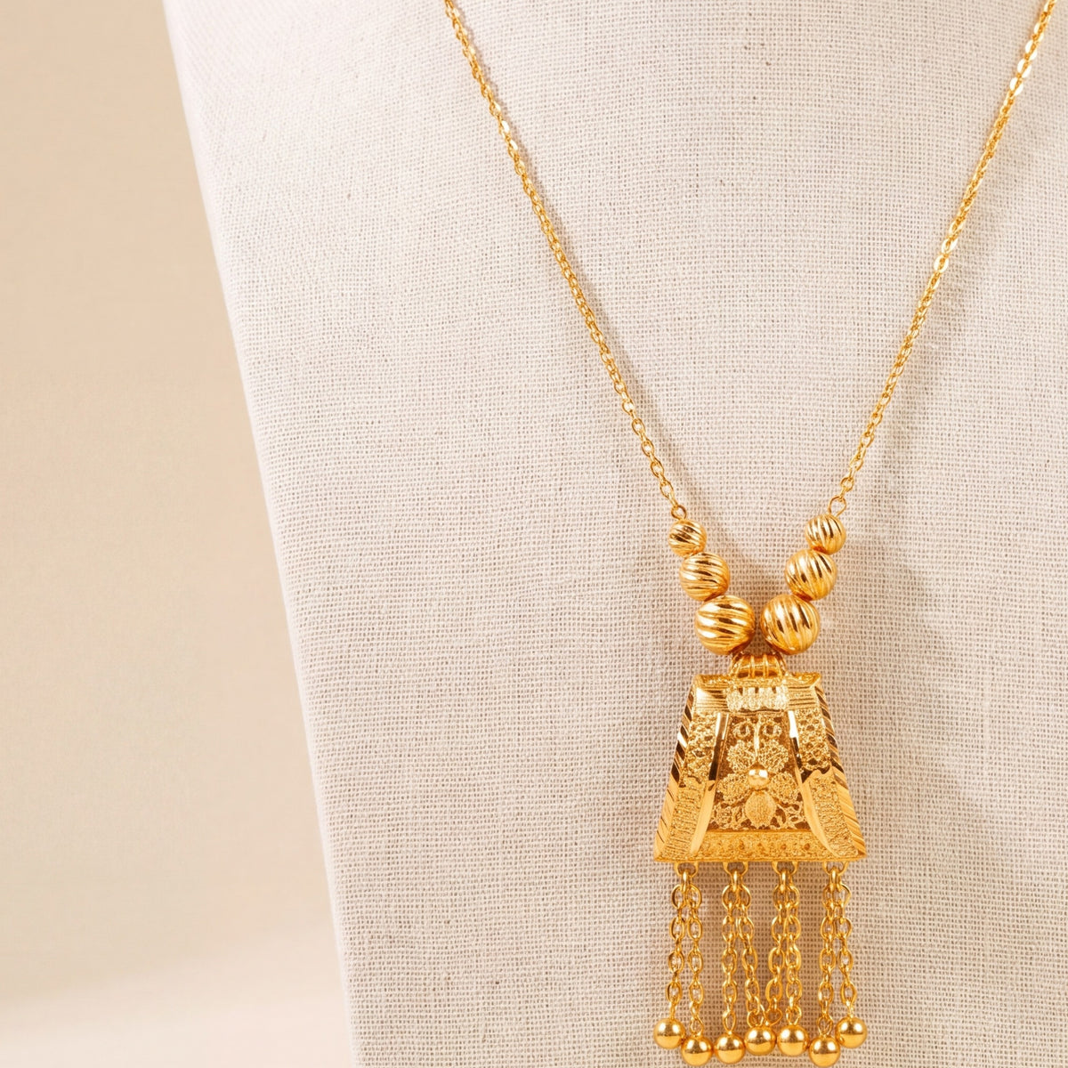 Kids Square Mala Necklace 2 design detail
