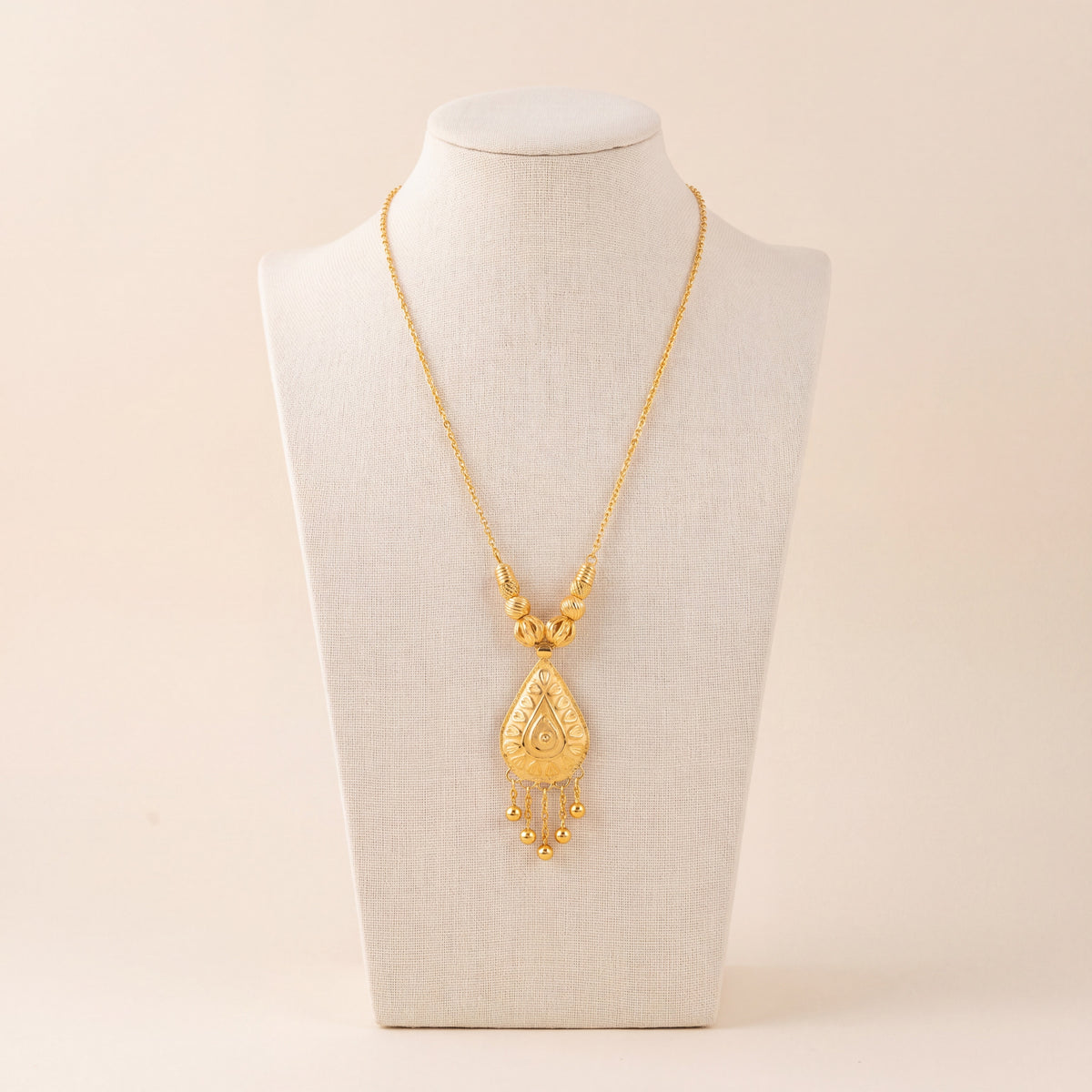 Kids Stamp Mala Necklace 5, 925 silver 24K gold plated