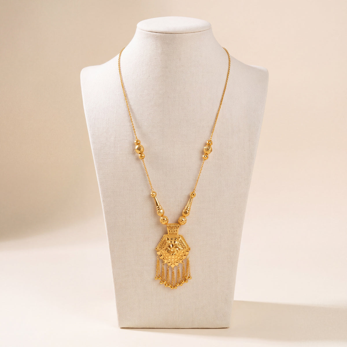 Kids Traditional Mala Necklace 15, 925 silver 24K gold plated