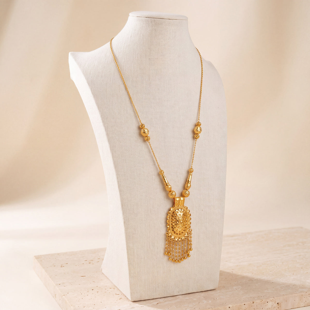 Kids Traditional Mala Necklace 16 on travertine
