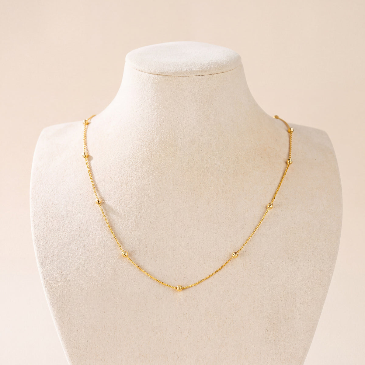 Link with Ball Chain 5, 925 silver 24K gold plated